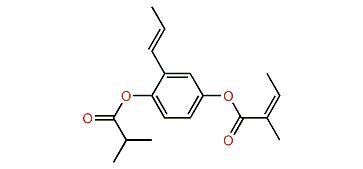 2-(E-Prop-1-enyl)-hydroquinone 1-isobutyrate 4-angelate